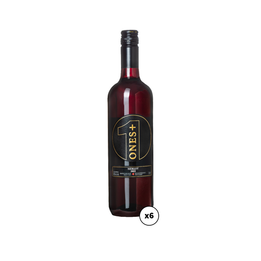 6 Pack Merlot: ONES Non-Alcoholic Wine