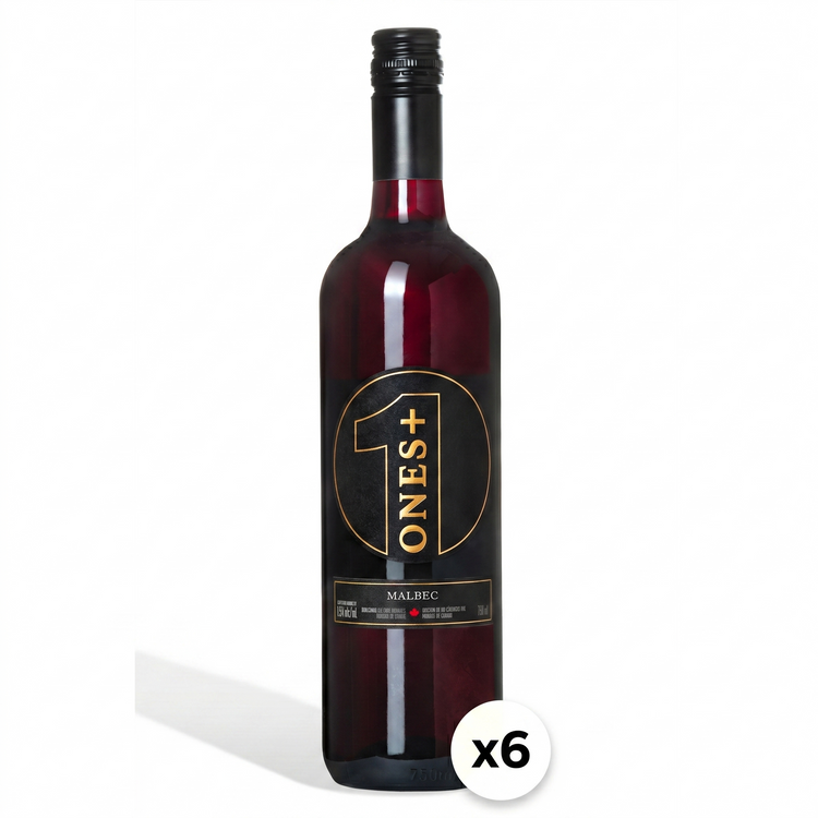 6 Pack Malbec: ONES Non-Alcoholic Wine!